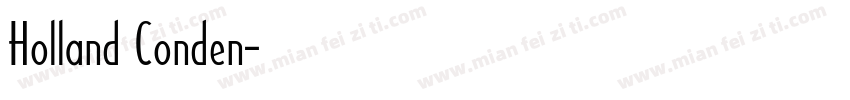 Holland Conden字体转换